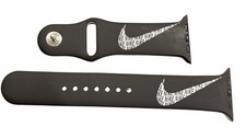 Nike Swoosh Pattern Printed Silicone Apple Watch Band 42-49mm 1-10 Ultra