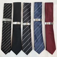 Alfani Men's Ties Lot of 5 Black Blue Red msrp 275