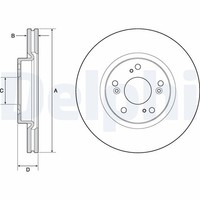 2X Bremsscheibe Delphi BG4698C FüR Honda IX Civic FK Tourer Vtec FC1 FK7 Dtec