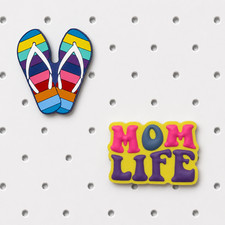 Bright Colorful 2-Piece Bogg Bag Charm Set