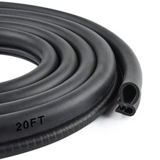 Car Door Rubber Seal Strip with Side Bulb, 20 Feet PVC Bulb Trim with EPDM Au...