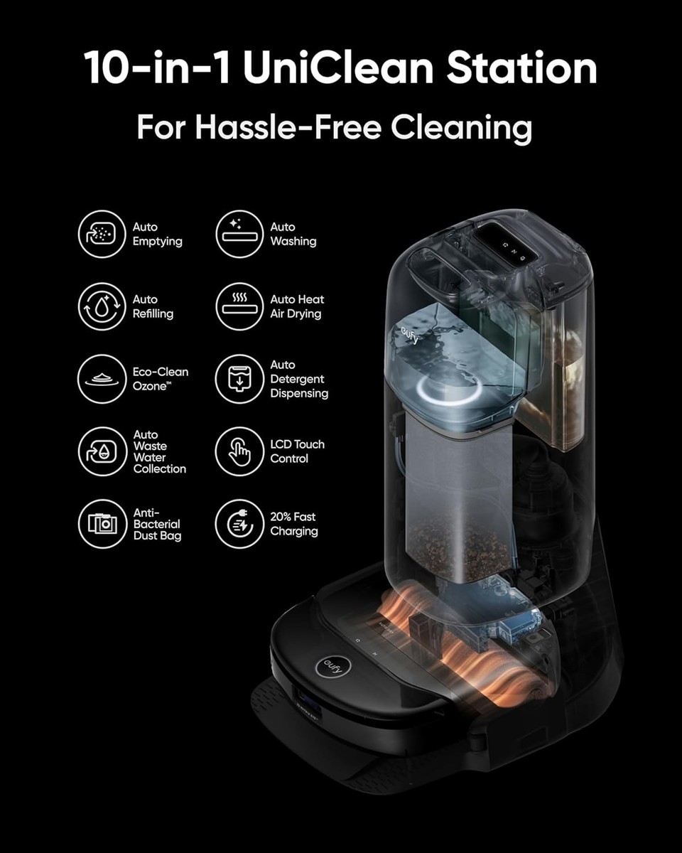 Eufy Omni S1 Pro Robot Vacuum Cleaner & Mop HydroJet 8,000 Pa