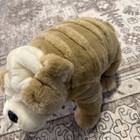 TY 1990 PLUSH DOG WINSTON THE BULL DOG TAN AND WHITE 15 INCHES — photo 4