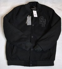 Stone Falcon Men s SF Black Varsity Bomber Ja...