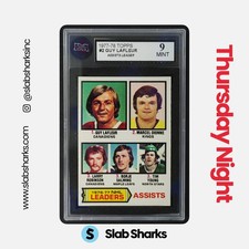 1977 O-PEE-CHEE 1976 LEADERS ASSISTS LAFLEUR/DIONNE/ROBINSON/SALMING/YOUNG KSA 9