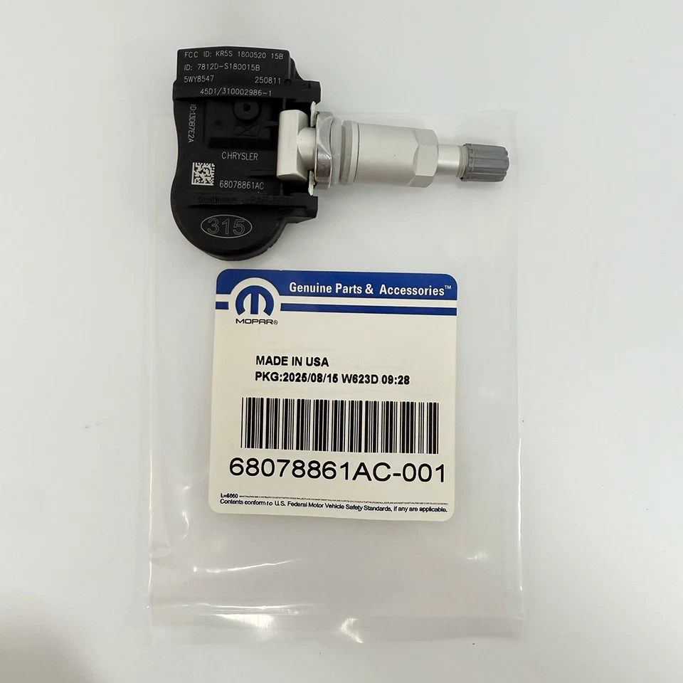 4Pcs New 68078861AC Programmed Tire Pressure Sensor TPMS for Chrysler Dodge Jeep - Image 4 of 4
