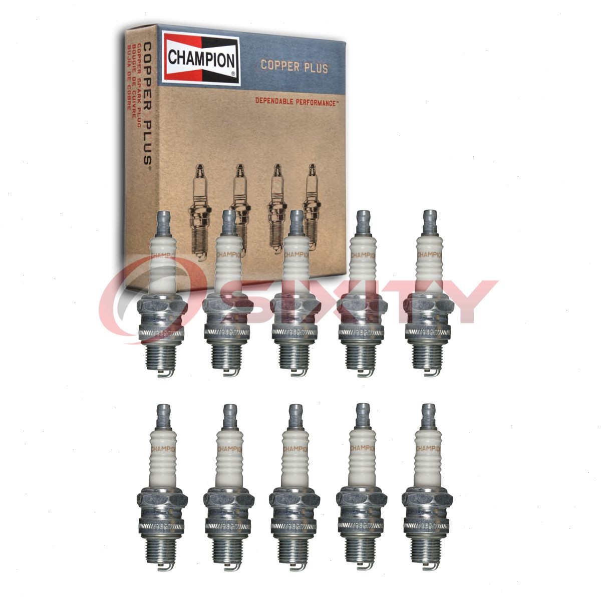 10 pc Champion Copper Plus 830 Spark Plugs for W24FSR W22FSR W20FSR W16FSR mn