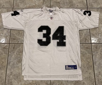 Vintage Mens XL Reebok #34 Lamont Jordan Oakland Raiders Jersey NFL Distressed