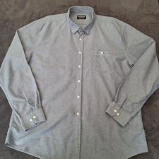 Barbour International Fuel Hemd 3XL XXXL Brustumfang 50" Blau Herren Langarm Po