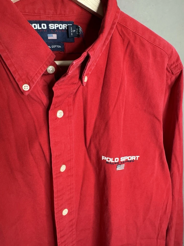 Camisa Polo Deportiva Ralph Lauren De Colección Con Botones Talla - Para Hombre L Foto 4 de 4