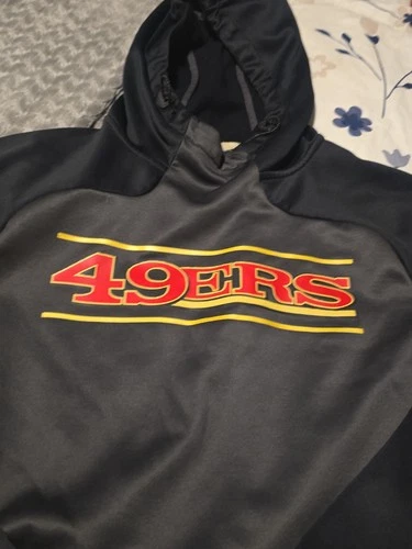 Men’s NIKE NFL ONFIELD APPAREL SAN FRANCISCO 49ers Thermal-Fit Black Hoodie Med