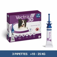 Ceva Vectra 3D Spot-on Solution for dogs 10-25kg 3 pipettes