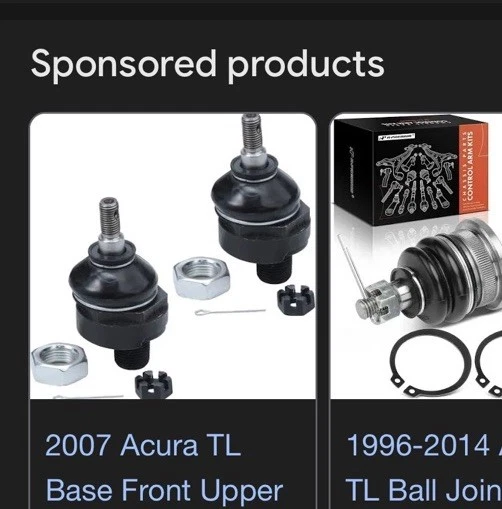 Rótula superior delantera ajustable izquierda derecha o derecha derecha derecha para Acura Honda Foto 2 de 3