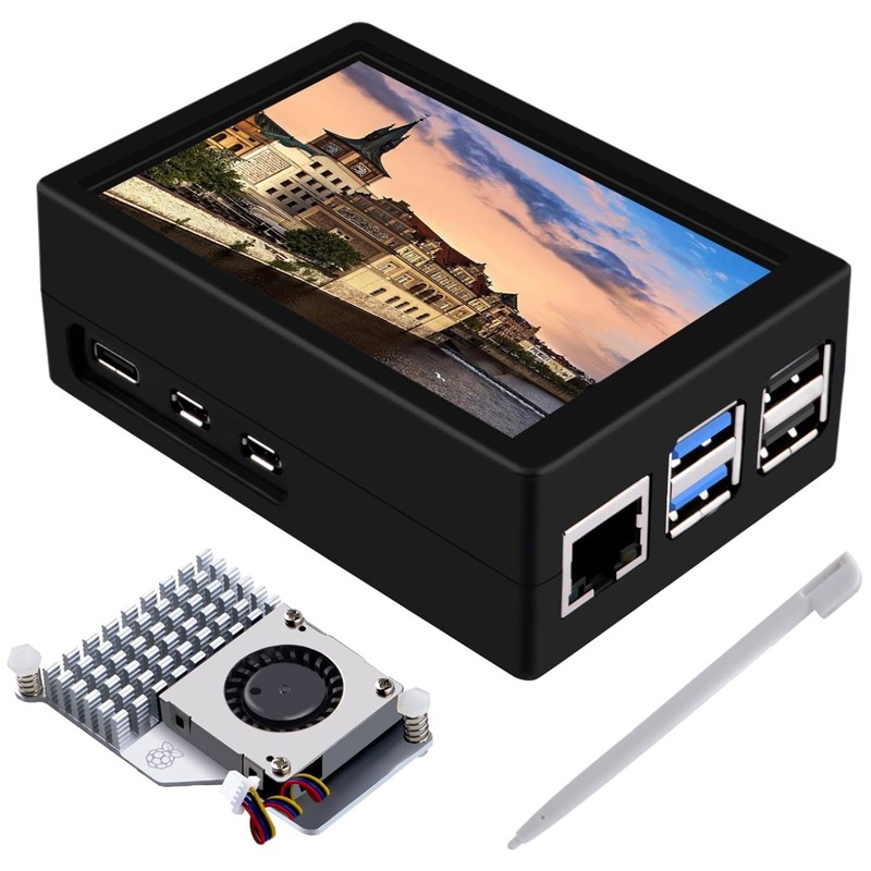 Raspberry Pi 5 Touch Screen Kit with Case & Active Cooler