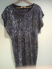 Michael Kors Sequined Snake Print Dress Size M 