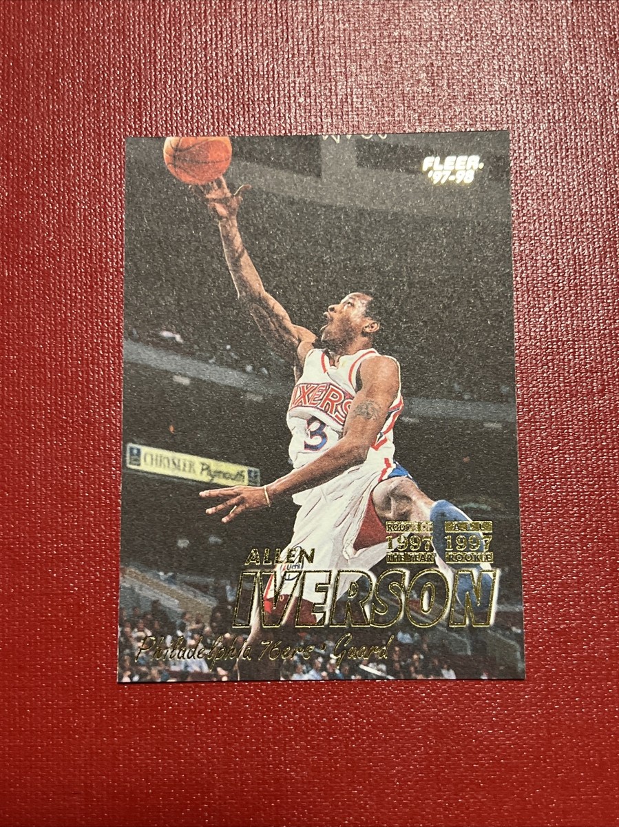 Allen Iverson Fleer 97-98 #3 Rookie of the Year NM | eBay