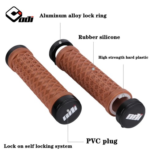 Van Bicycle Handlebar Grips Lock-On Anti-slip Shock Absorption Double Lock Ring - Picture 12 of 31
