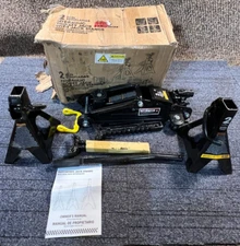 Big Red Hydraulic Trolley Service/Floor Jack Combo w/ 2 Jack Stands 2T AT82001BR