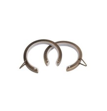 25mm 28mm Antique Brass Flat Metal Bay Window Glider Passing Curtain Ring x 2