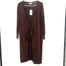 NWT Revolve Lovers+Friends Brown Shimmer Duster Cardigan Women's Medium