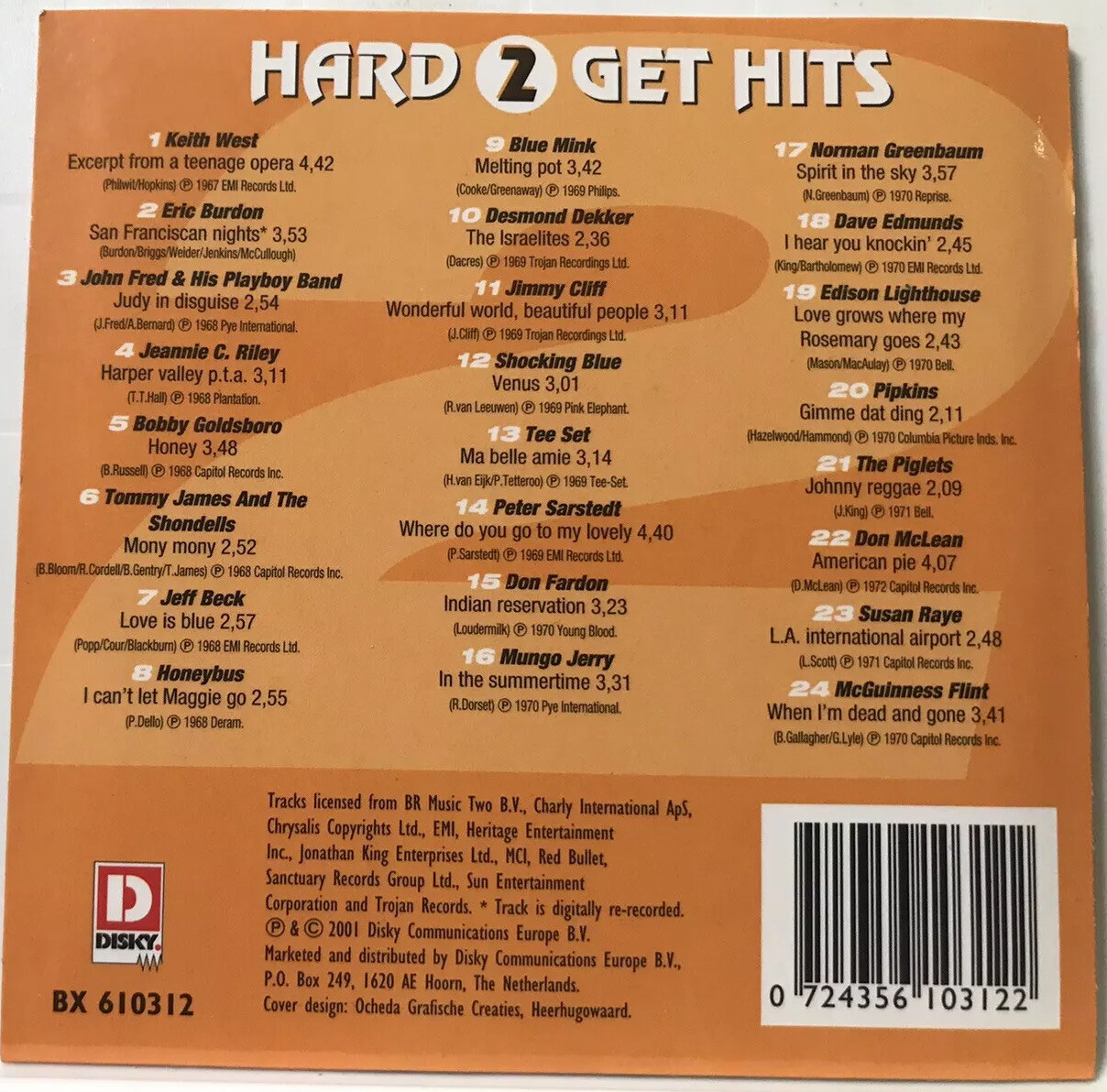 Rare CD Card sleeve One Hit Wonders Jeff Beck Love Is Blue Eric Burdon  Honeybus | eBay