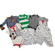 Baby Boys Bodysuit Bundle Sizes: 6-18M Disney Mixed Prints Polo Cotton Blend