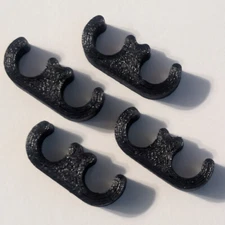 Black Nylon 8mm Spark Plug Wire Separators for 2 Wires- Set of 4