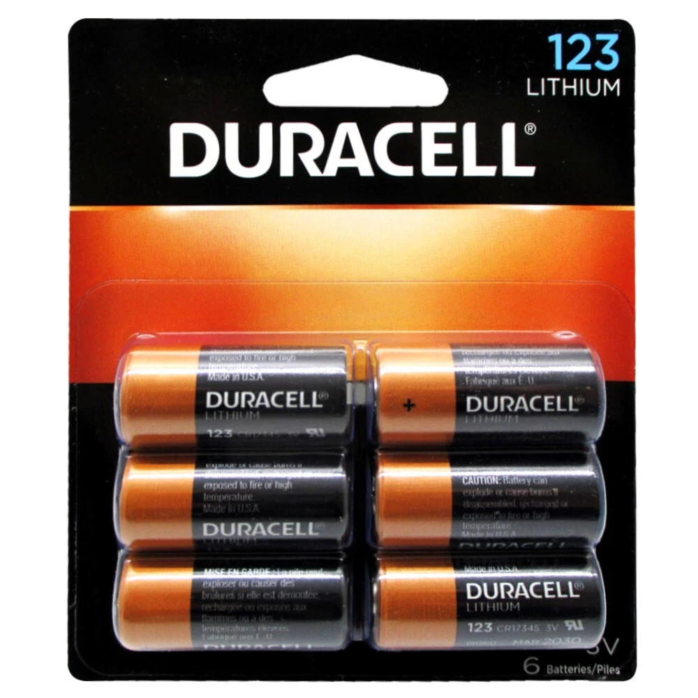 Pack de 3 piles CR 123 Lithium 3V Duracell Ultra