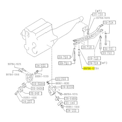 としページ 99-05 Mazda Miata MX5 OEM PPF Brace Bracket 17mm Lower Bolt