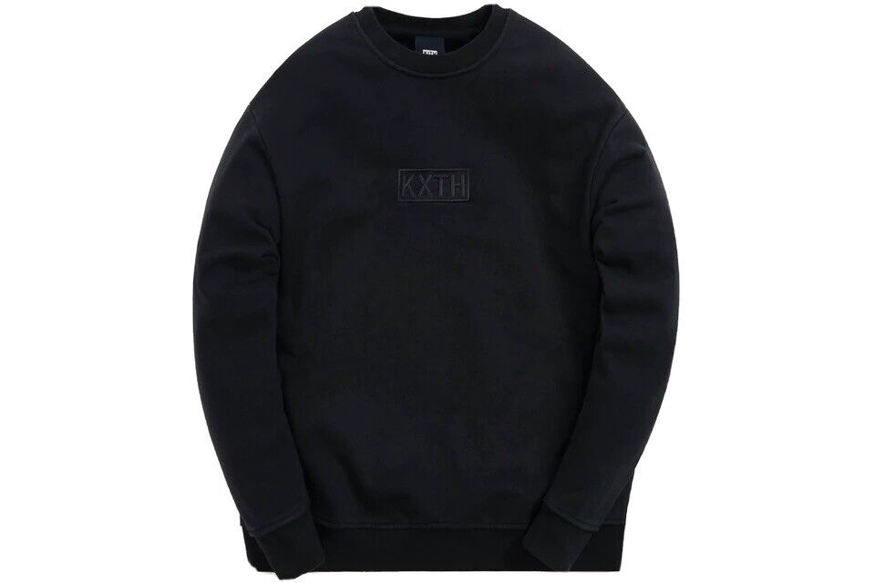 KITH Box Logo Sweatshirt KXTH Black Size XL | eBay KITH Box Logo Sweatshirt KXTH Black Size XL | eBay