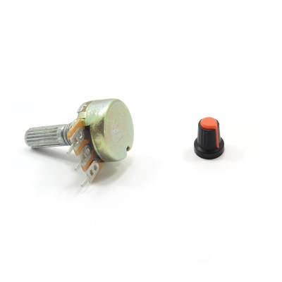 Mono Linear B Potentiometer Ohm Mixer Lautstärke Ton Lin & Regler Kappe Kunststoff 17mm