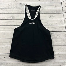 Young LA Sleeveless Stringer Tank Top Women's Small Black White