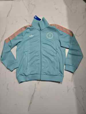 Men's adidas authentic Aqua Inter Miami CF 2024 Anthem Full-Zip Jacket 3rd Kit 