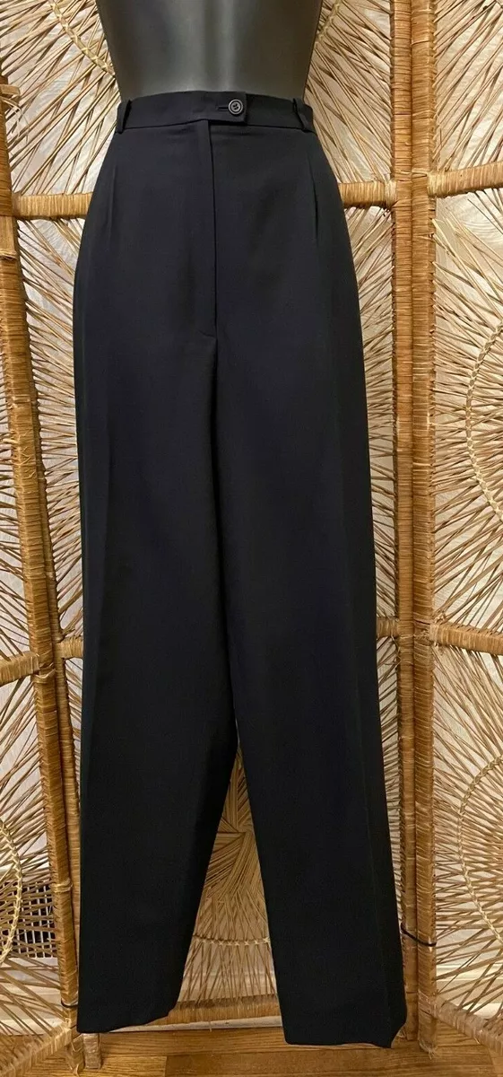 Talbots Womens Dress Pants Size 16 Navy Blue Cotton Blend Italian