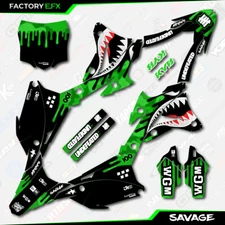 Green Savage Camo Racing Graphics Kit fit 14-21 Kawasaki KX100 Kx 100 Decal