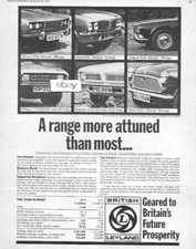 BRITISH LEYLAND  1974 A RANGE MORE ATTUNED THAN MOST FUTURE PROSPERITY MINI AD