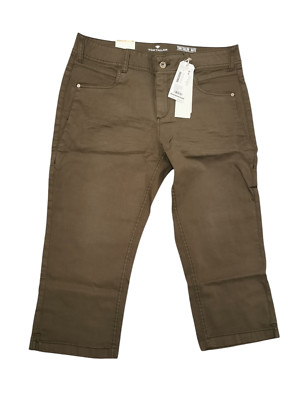 Tom Tailor Caprihose Kate Capri Größe 31 Oliv Khaki Highwaist Regular Fit Slim