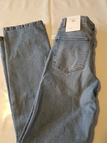 Bershka Straight Slim Jean's Light Wash Size 10 - Picture 5 of 8