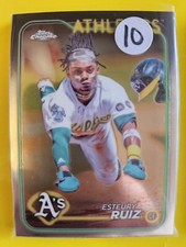 (10) 2024 Topps Chrome #241 Esteury Ruiz Lot - Oakland Athletics