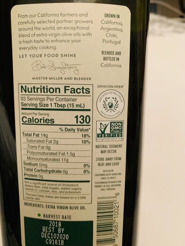 California Olive Ranch EV Olive Oil Chef Taglia Destinazione Serie 1,4 Litri - Foto 2 di 2