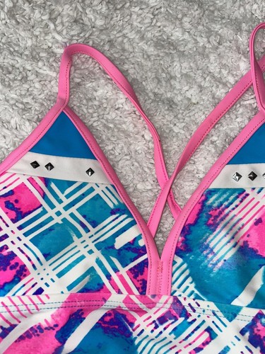 Zero X posur girls sz. 8 blue & pink design tankini. Cute, fun - Picture 6 of 11
