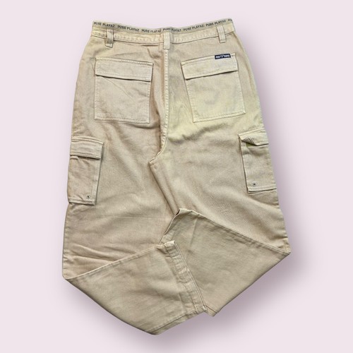 Vintage Deadstock Pure Playaz Hip Hop Baggy Y2K Cargo Jeans 36x33