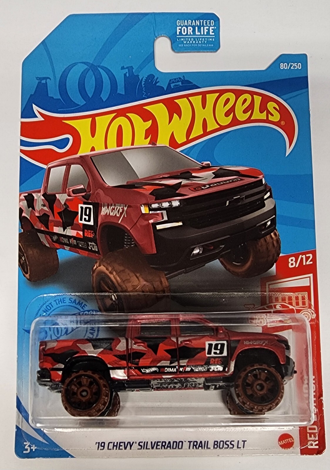 Hot Wheels 19 Chevy Silverado Trail Boss LT Red Edition 2021 - RARE
