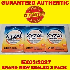 Xyzal Allergy Pills, 24-Hour Allergy Relief, 10-Count, Original EX03/2027 3PK