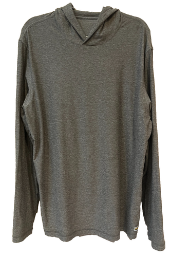 Vuori Strato Tech Hoodie Shirt Herren Gr. XL meliert grau Langarm Stretch