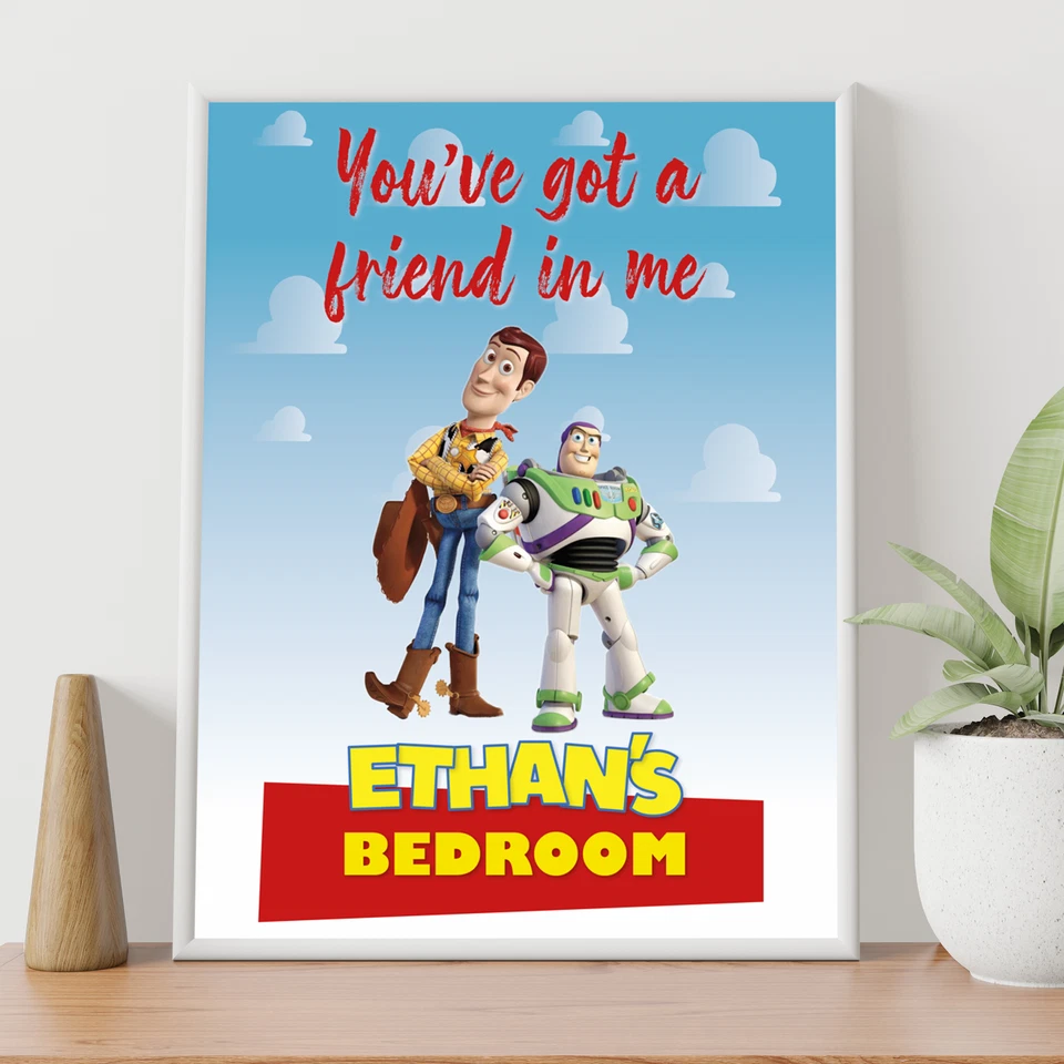 Personalised Toy Story Kids Bedroom Poster - Personalised With Your Childs Name - Image 4 of 4