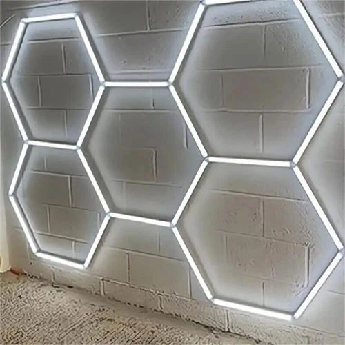 Hexagon Waben Beleuchtung LED Lampe Röhren Werkstatt Garage Wand Decken Leuchte - Picture 21 of 32