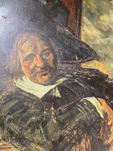 Oil Painting After Franz Neck Sign K.Schirner 1923 Portrait Nobleman With Hat - Picture 3 of 7