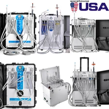 Portable Dental Delivery Unit with Air Compressor Suction Strong Weak Suction