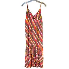 Attention multi color maxi dress Sz xs Abstract Print Spaghetti Straps